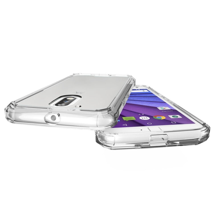 For Motorola Moto G (4th Gen.) / G4 Plus Transparent Shockproof TPU Protective Back Cover Case