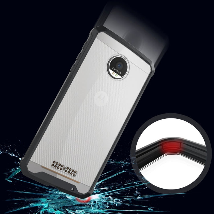 For Motorola Moto Z Transparent Shockproof TPU Protective Back Cover Case