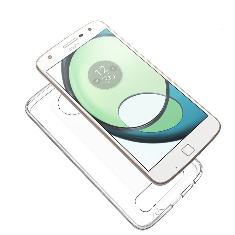 For Motorola Moto Z2 Play Transparent Shockproof TPU Protective Back Cover Case
