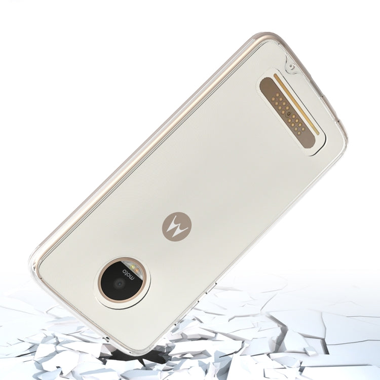 For Motorola Moto Z2 Play Transparent Shockproof TPU Protective Back Cover Case