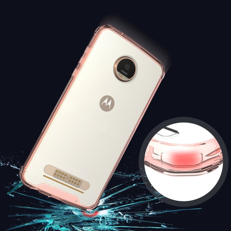 For Motorola Moto Z2 Play Transparent Shockproof TPU Protective Back Cover Case