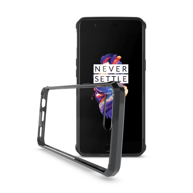 For OnePlus 5 Transparent Shockproof TPU Protective Back Cover Case