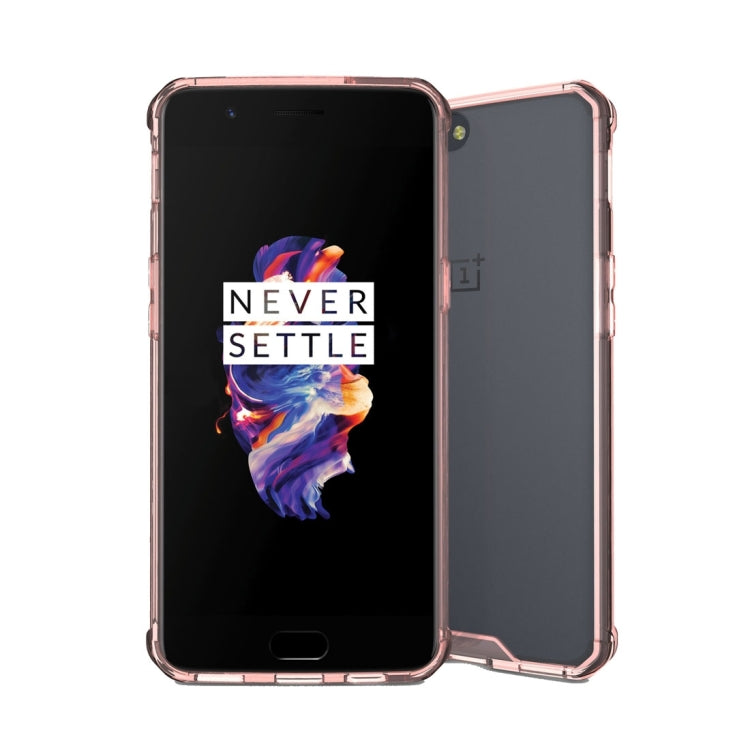 For OnePlus 5 Transparent Shockproof TPU Protective Back Cover Case