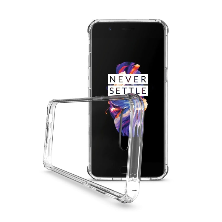 For OnePlus 5 Transparent Shockproof TPU Protective Back Cover Case