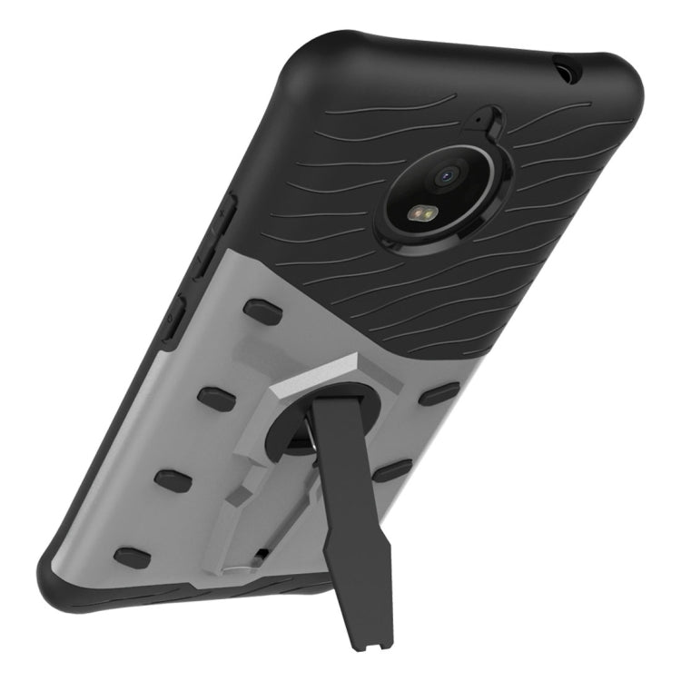 For Motorola Moto E4 Plus (EU Version) PC + TPU Dropproof Sniper Hybrid Protective Back Cover Case with 360 Degree Rotation Holder