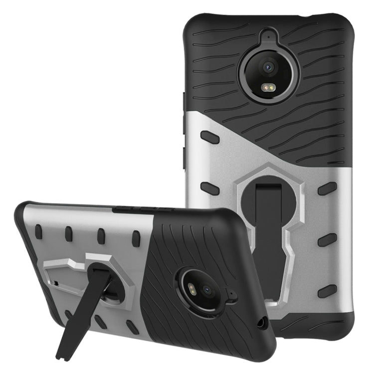 For Motorola Moto E4 Plus (EU Version) PC + TPU Dropproof Sniper Hybrid Protective Back Cover Case with 360 Degree Rotation Holder