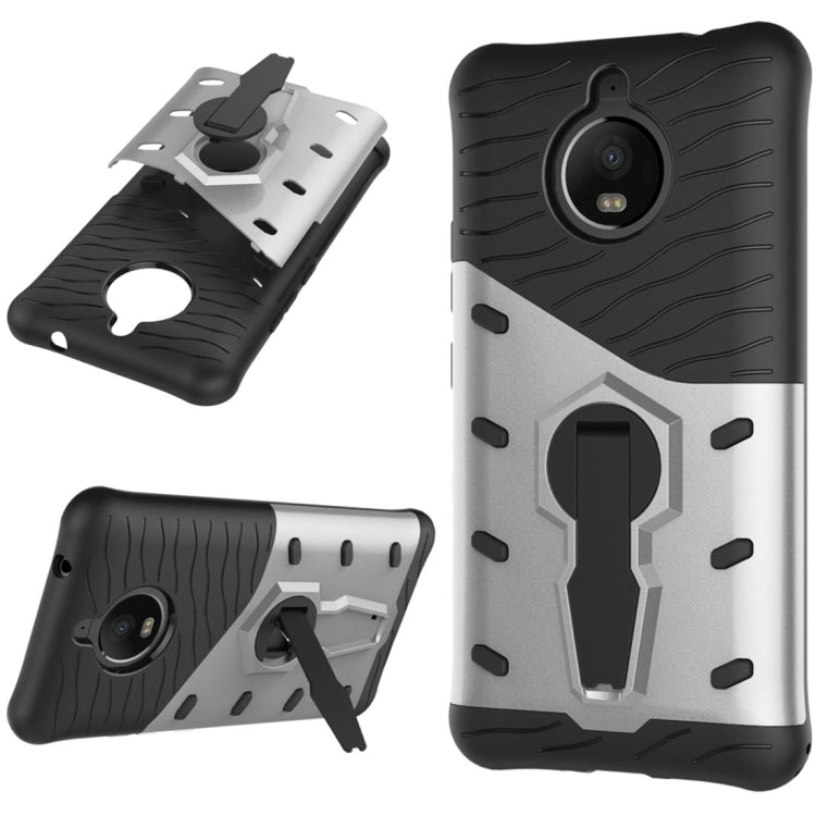 For Motorola Moto E4 Plus (EU Version) PC + TPU Dropproof Sniper Hybrid Protective Back Cover Case with 360 Degree Rotation Holder