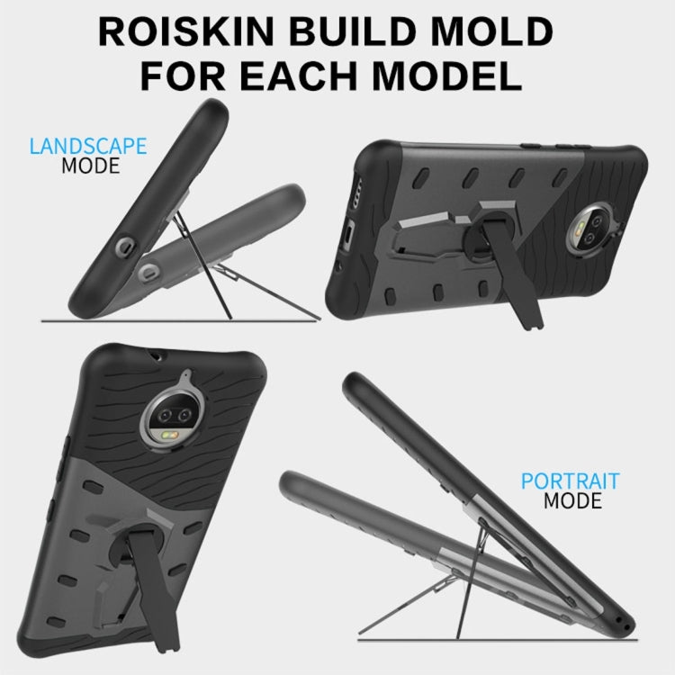 For Motorola Moto G5S Plus PC + TPU Dropproof Sniper Hybrid Protective Back Cover Case with 360 Degree Rotation Holder