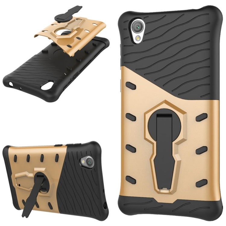 For Sony Xperia L1 PC + TPU Dropproof Sniper Hybrid Protective Back Cover Case with 360 Degree Rotation Holder