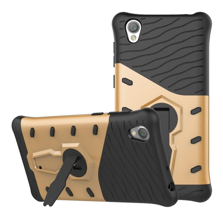 For Sony Xperia L1 PC + TPU Dropproof Sniper Hybrid Protective Back Cover Case with 360 Degree Rotation Holder