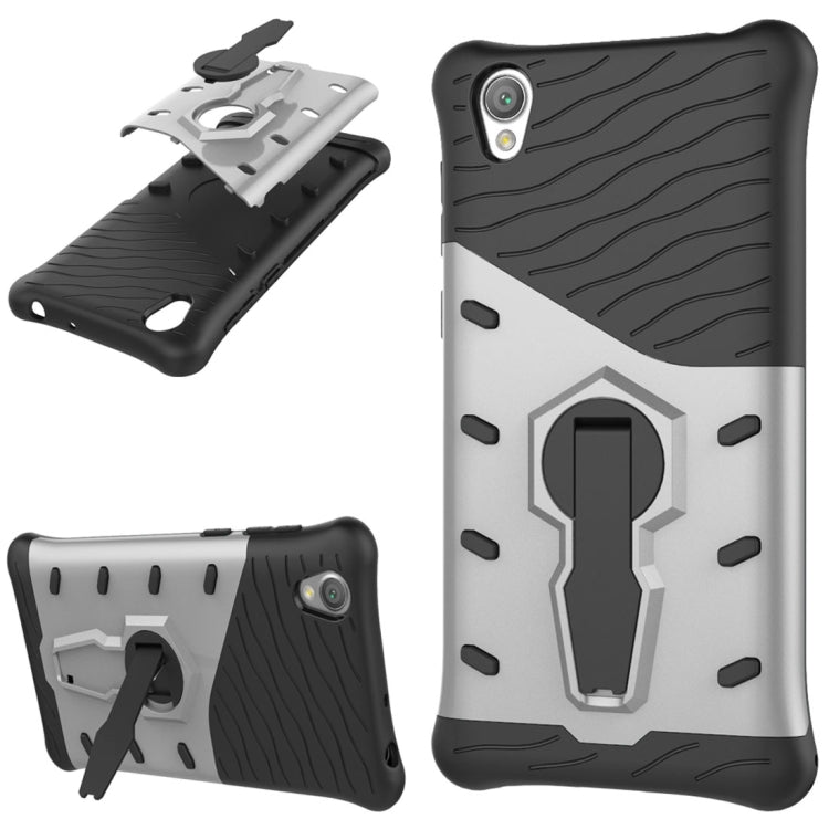 For Sony Xperia L1 PC + TPU Dropproof Sniper Hybrid Protective Back Cover Case with 360 Degree Rotation Holder