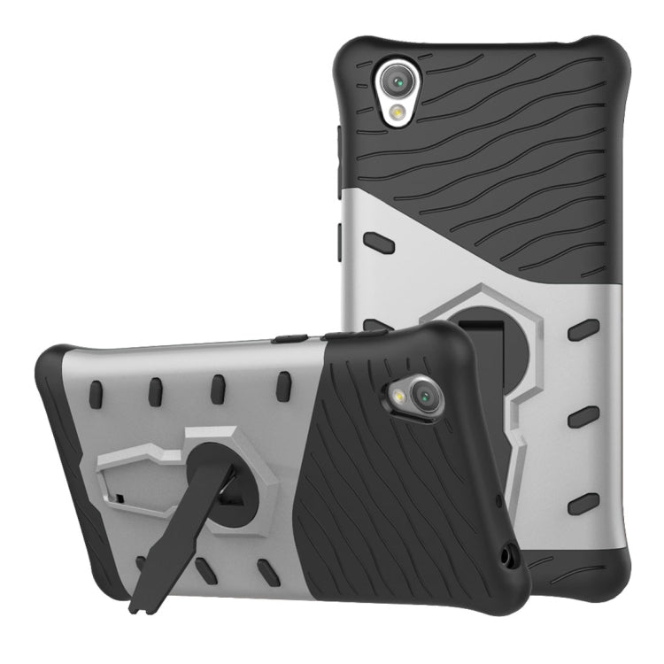For Sony Xperia L1 PC + TPU Dropproof Sniper Hybrid Protective Back Cover Case with 360 Degree Rotation Holder