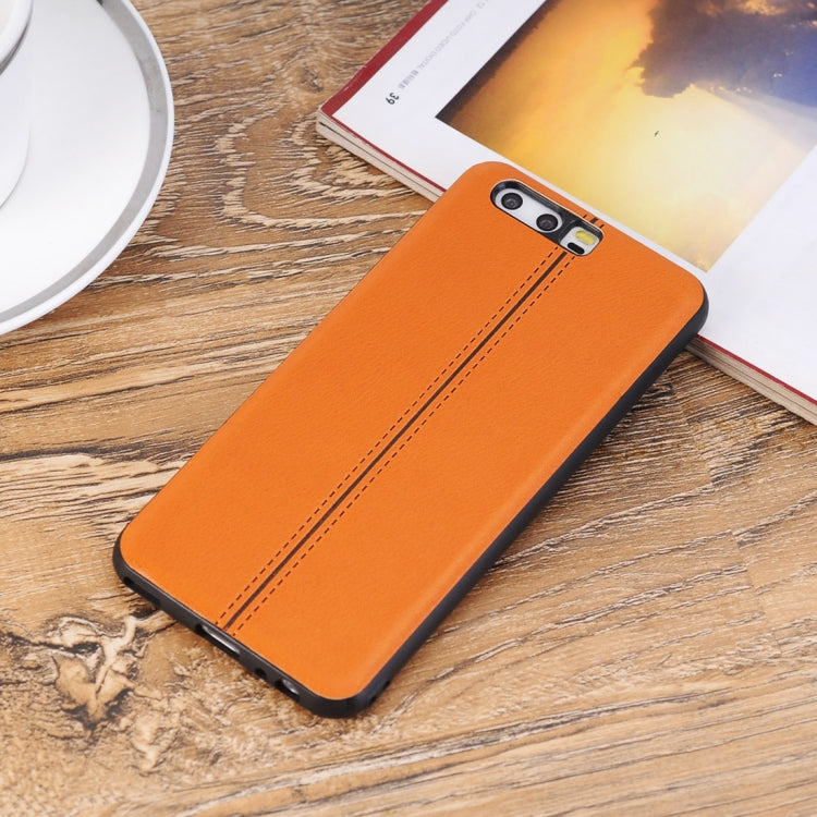For Huawei P10 Plain Weave Texture Leather Surface Protective Back Cover Case