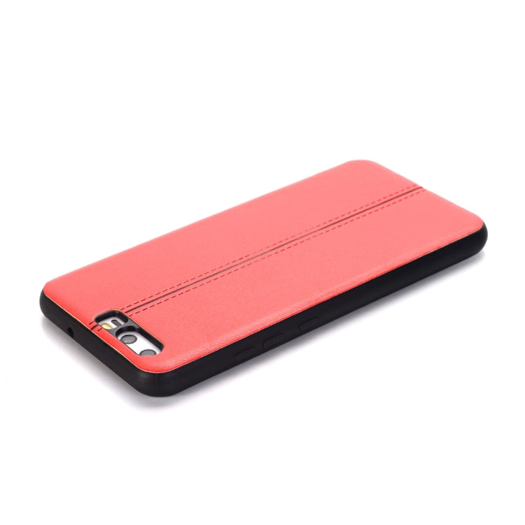 For Huawei P10 Plain Weave Texture Leather Surface Protective Back Cover Case