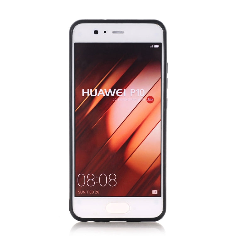 For Huawei P10 Plain Weave Texture Leather Surface Protective Back Cover Case