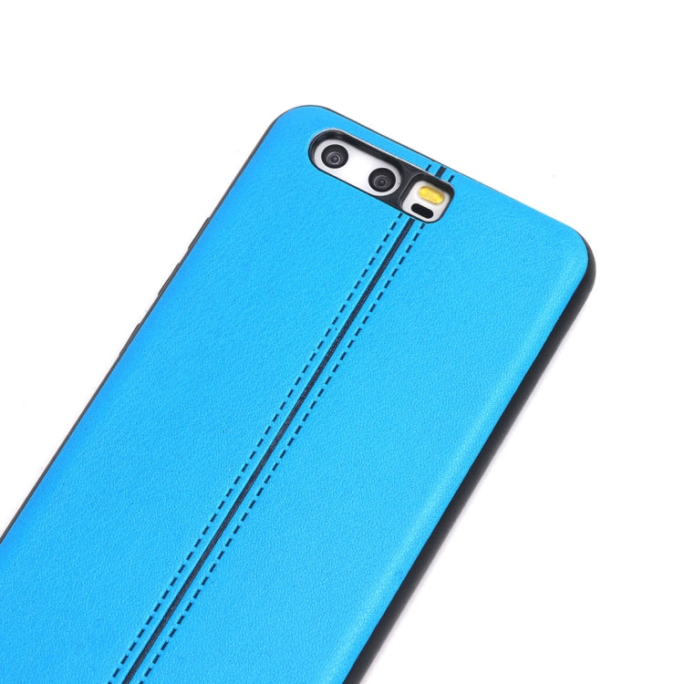 For Huawei P10 Plus Plain Weave Texture Leather Surface Protective Back Cover Case