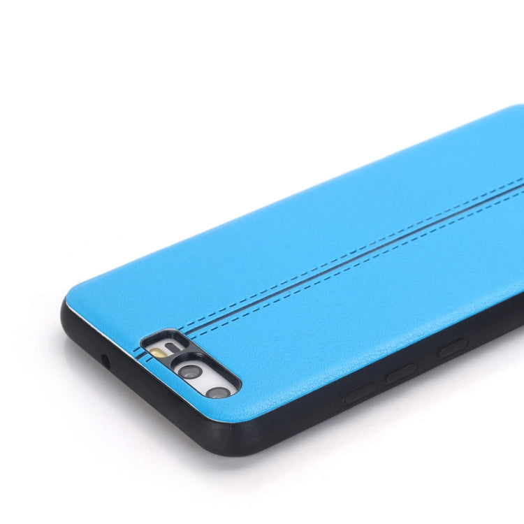 For Huawei P10 Plus Plain Weave Texture Leather Surface Protective Back Cover Case