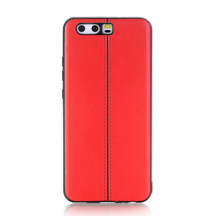 For Huawei P10 Plus Plain Weave Texture Leather Surface Protective Back Cover Case