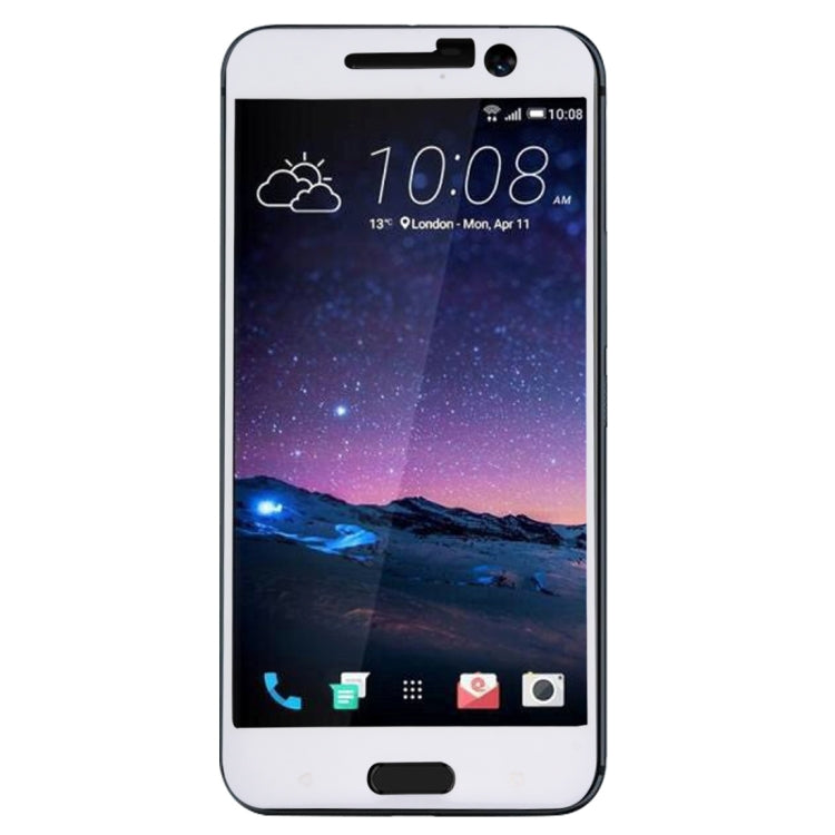 For HTC One M10 0.26mm 9H Surface Hardness 3D Explosion-proof Colorized Silk-screen Tempered Glass Full Screen Film (White)