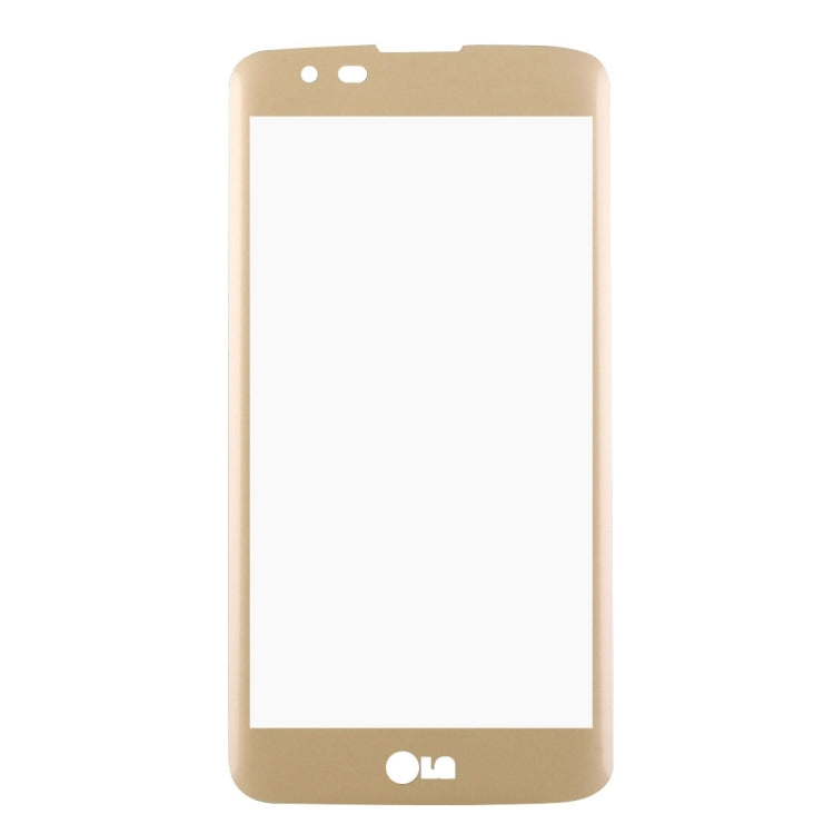 For LG K7 0.26mm 9H Surface Hardness 3D Explosion-proof Colorized Silk-screen Tempered Glass Full Screen Film