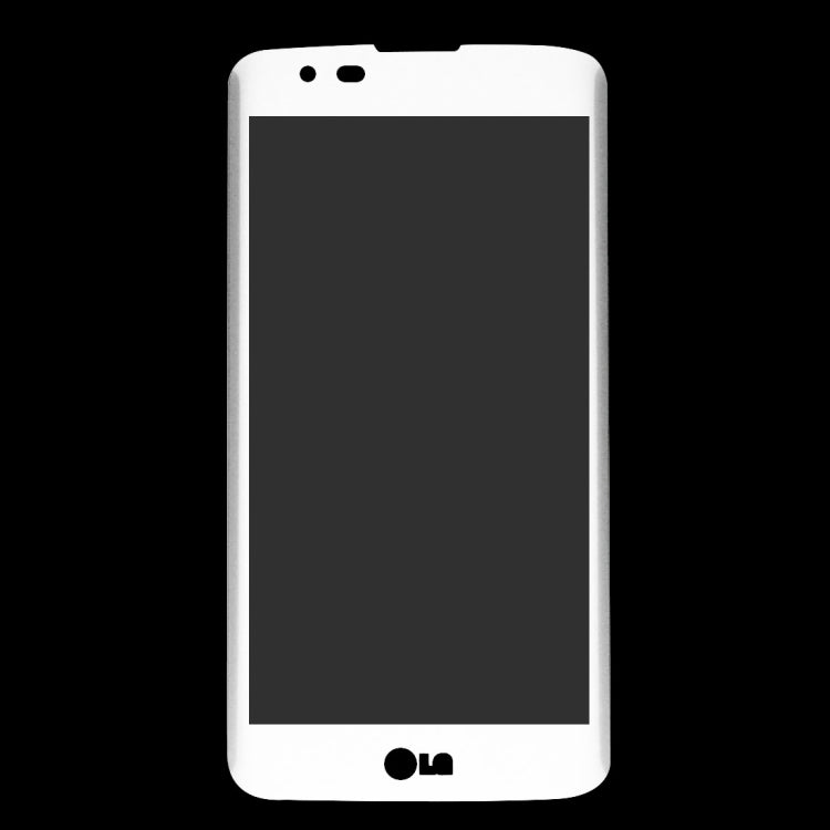 For LG K7 0.26mm 9H Surface Hardness 3D Explosion-proof Colorized Silk-screen Tempered Glass Full Screen Film