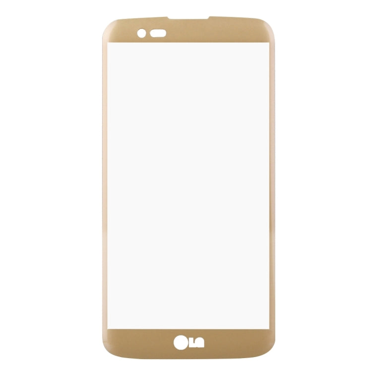 For LG K10 0.26mm 9H Surface Hardness 3D Explosion-proof Colorized Silk-screen Tempered Glass Full Screen Film