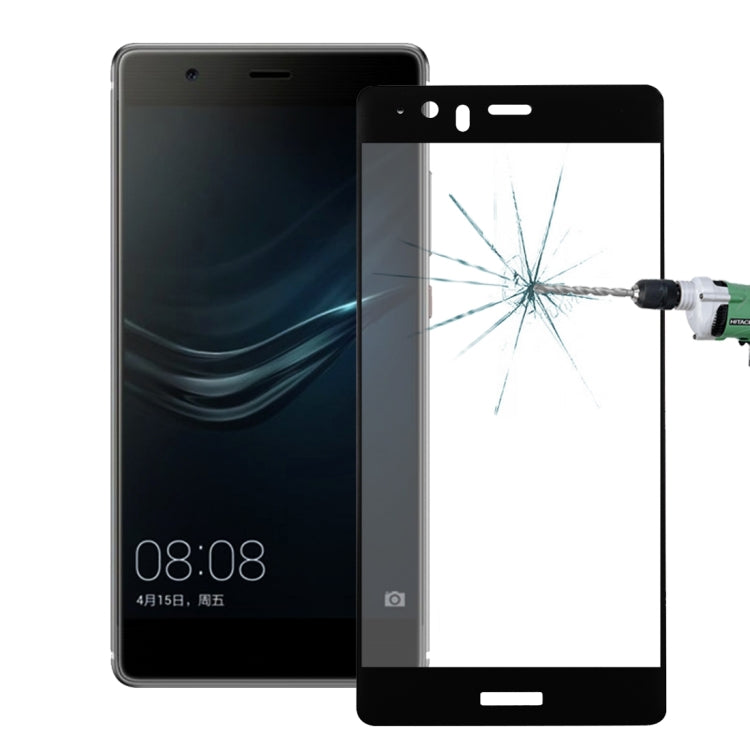 For Huawei P9 Plus 0.26mm 9H Surface Hardness 3D Explosion-proof Colorized Silk-screen Tempered Glass Full Screen Film