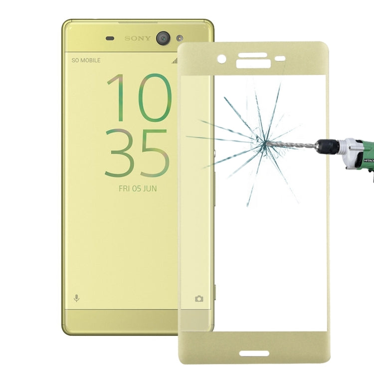 For Sony Xperia X 0.26mm 9H Surface Hardness 3D Explosion-proof Colorized Silk-screen Tempered Glass Full Screen Film