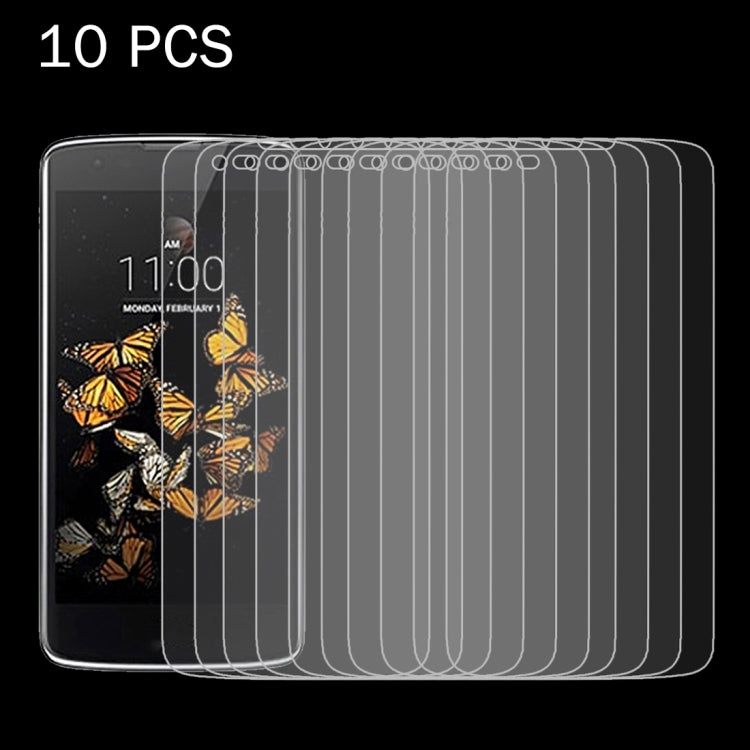 10 PCS for LG K8 0.26mm 9H Surface Hardness 2.5D Explosion-proof Tempered Glass Screen Film