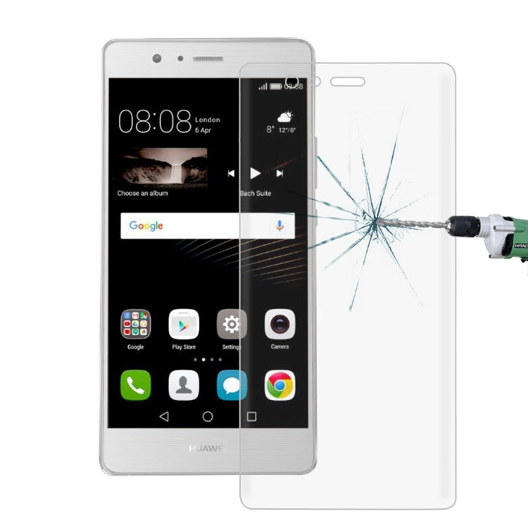 For Huawei P9 0.26mm 9H Surface Hardness 3D Curved Explosion-proof Colorized Silk-screen Tempered Glass Full Screen Film
