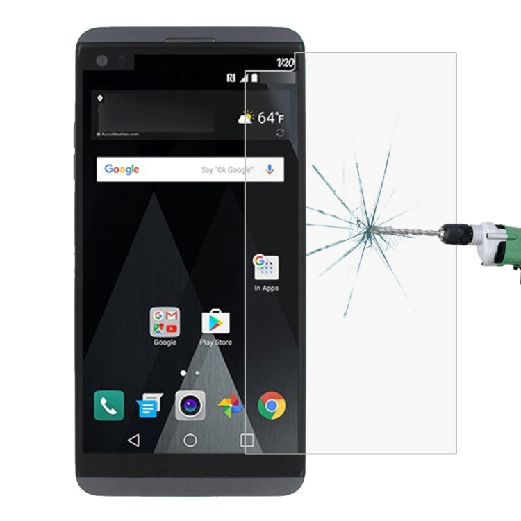 For LG V20 0.26mm 9H Surface Hardness 2.5D Explosion-proof Tempered Glass Non-full Screen Film