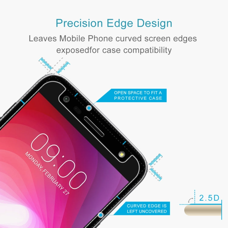 100 PCS for LG X Power2 0.26mm 9H Surface Hardness Explosion-proof Tempered Glass Screen Film