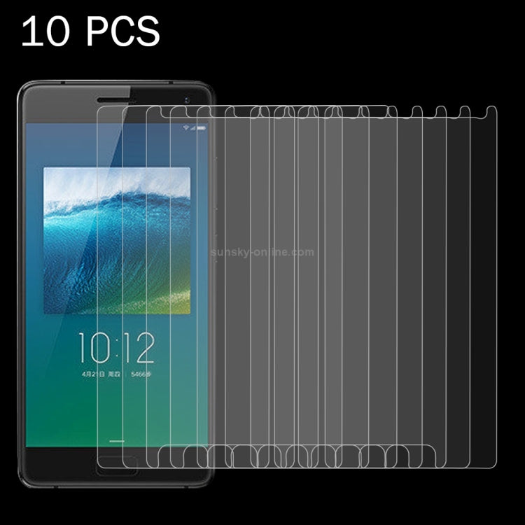 10 PCS for Lenovo ZUK Z2 Pro 0.26mm 9H Surface Hardness Explosion-proof Non-full Screen Tempered Glass Screen Film