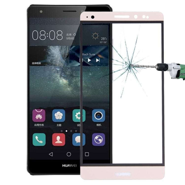 For Huawei Mate S 0.26mm 9H Surface Hardness Explosion-proof Silk-screen Tempered Glass Full Screen Film(Gold)