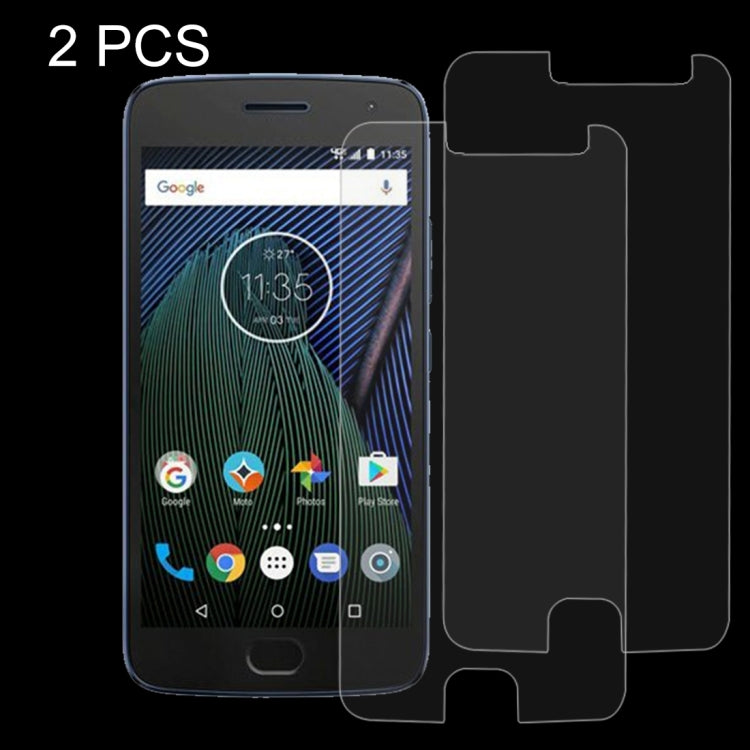 2 PCS for Motorola Moto G5S 0.3mm 9H Surface Hardness 2.5D Explosion-proof Tempered Glass Non-full Screen Film