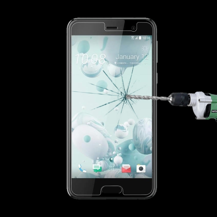 For HTC U Play 0.26mm 9H Surface Hardness Explosion-proof Non-full Screen Tempered Glass Screen Film