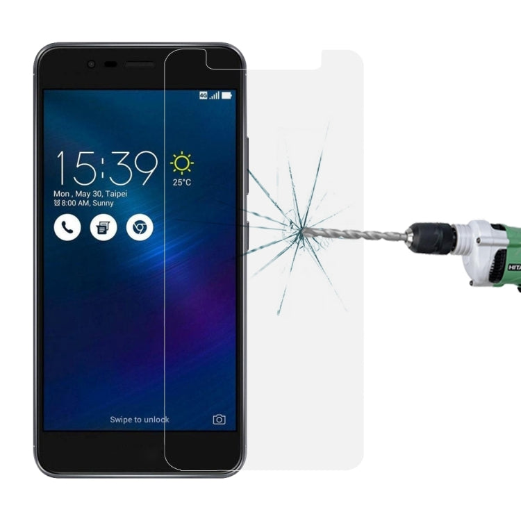 2 PCS for 5.5 inch Asus ZenFone 3 Max / ZC553TL 0.26mm 9H Surface Hardness Explosion-proof Non-full Screen Tempered Glass Screen Film