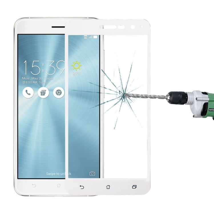 For Asus ZenFone 3 / ZE520KL 0.26mm 9H Surface Hardness Explosion-proof Colorized Silk-screen Tempered Glass Full Screen Film