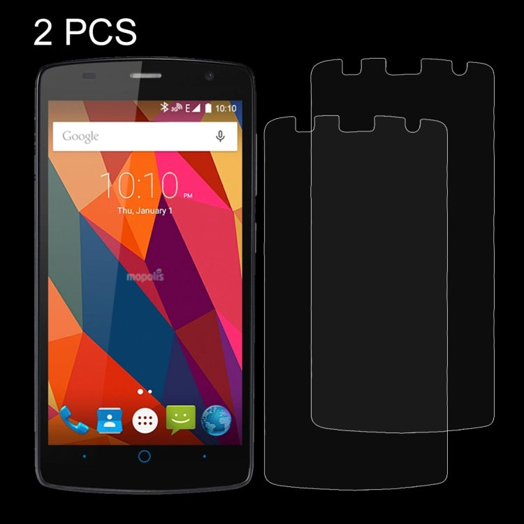 2 PCS for ZTE Blade L5 Plus 0.26mm 9H Surface Hardness Explosion-proof Non-full Screen Tempered Glass Screen Film
