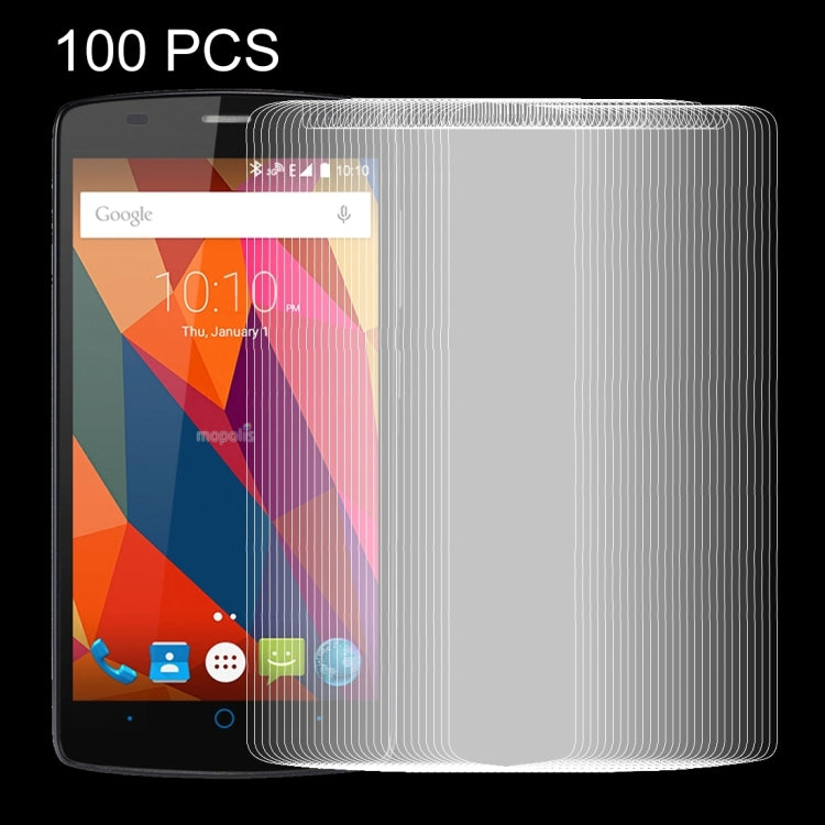 100 PCS for ZTE Blade L5 Plus 0.26mm 9H Surface Hardness Explosion-proof Non-full Screen Tempered Glass Screen Film