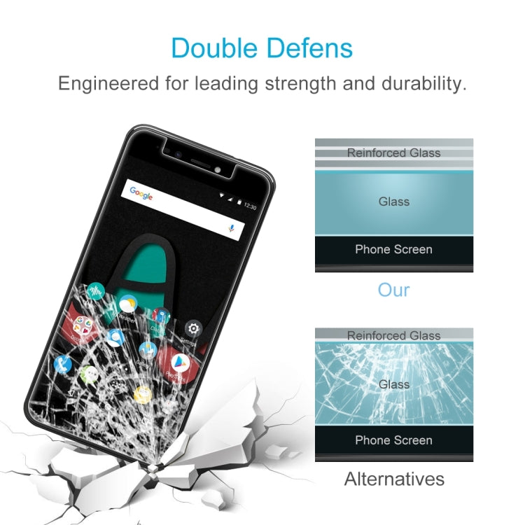 100 PCS for Wiko Upluse Lite 0.26mm 9H Surface Hardness Explosion-proof Non-full Screen Tempered Glass Screen Film