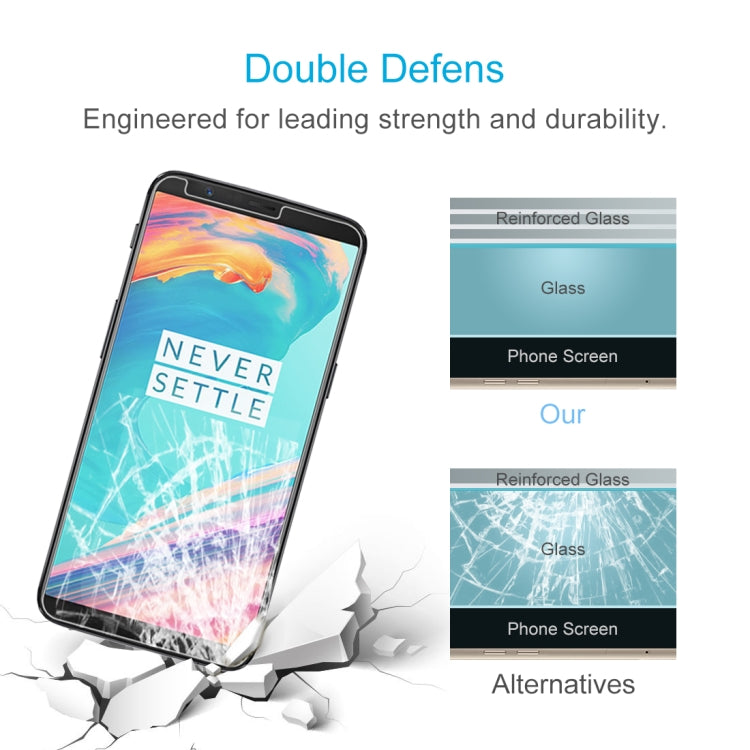 For OnePlus 5T 0.26mm 9H Surface Hardness 2.5D Explosion-proof Tempered Glass Non-full Screen Film