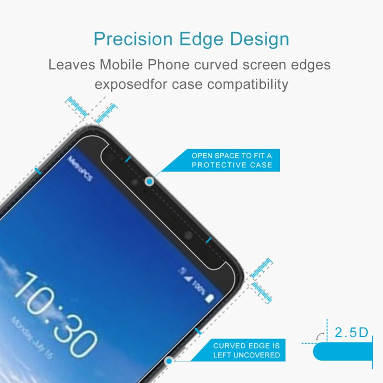 10 PCS 0.26mm 9H 2.5D Explosion-proof Tempered Glass Film for Alcatel 7