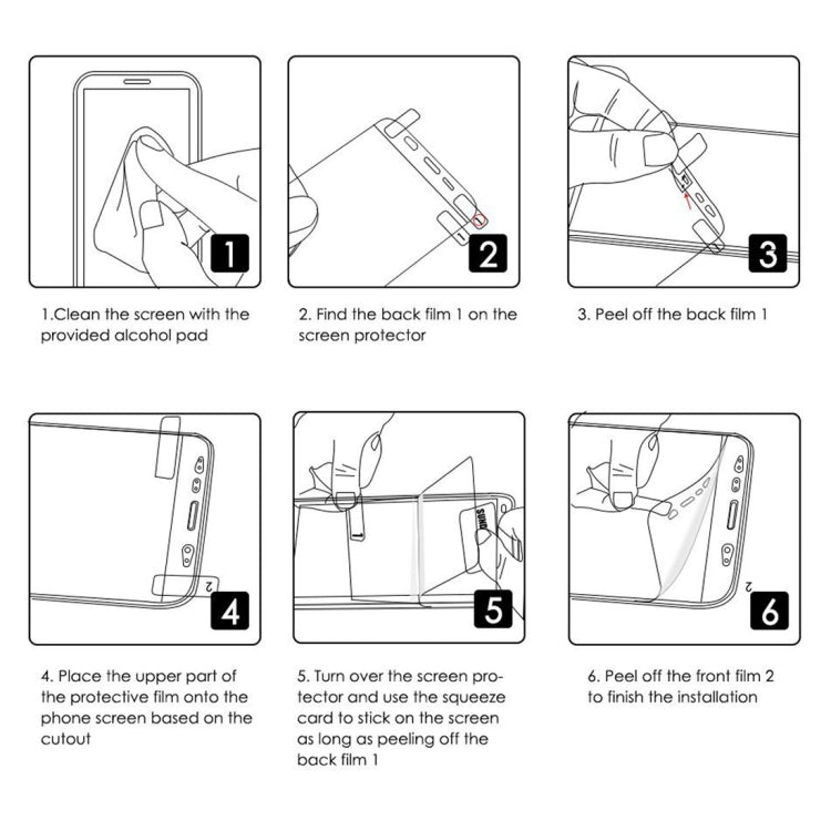 ENKAY Hat-Prince 0.1mm 3D Full Screen Protector Explosion-proof Hydrogel Film for Huawei Y9 (2018) , TPU+TPE+PET Material