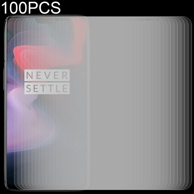 100 PCS 0.26mm 9H 2.5D Tempered Glass Film for OnePlus 6