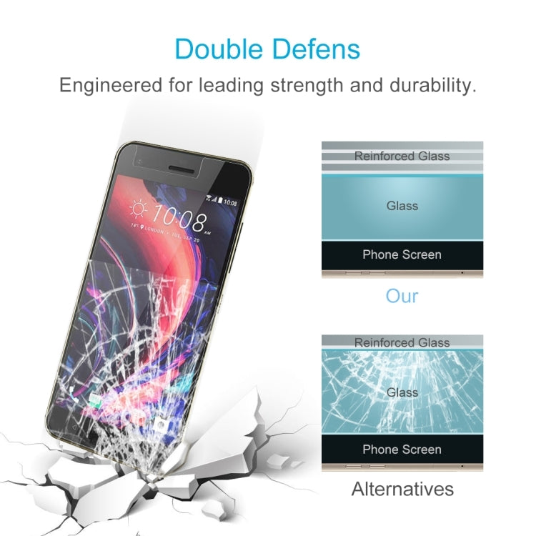 2 PCS 0.26mm 9H 2.5D Tempered Glass Film for HTC Desire 10 Pro