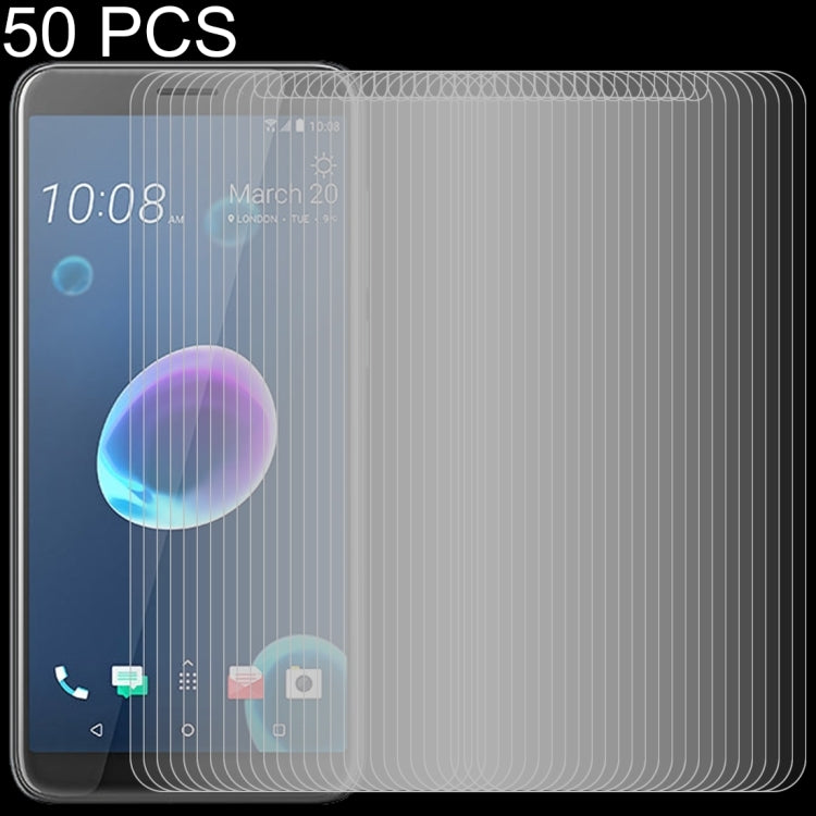 50 PCS 0.26mm 9H 2.5D Tempered Glass Film for HTC Desire 12