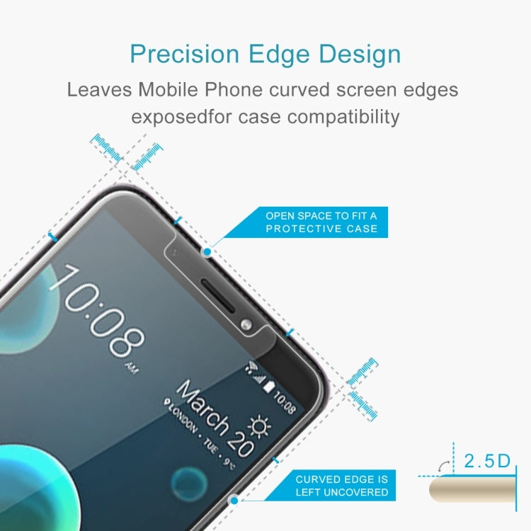 10 PCS 0.26mm 9H 2.5D Tempered Glass Film for HTC Desire 12+