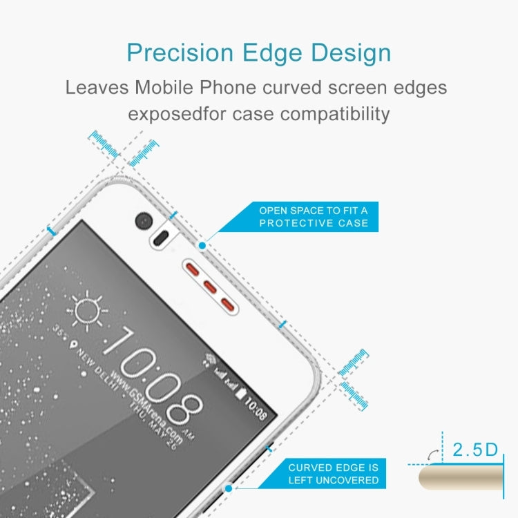 10 PCS 0.26mm 9H 2.5D Tempered Glass Film for HTC Desire 825