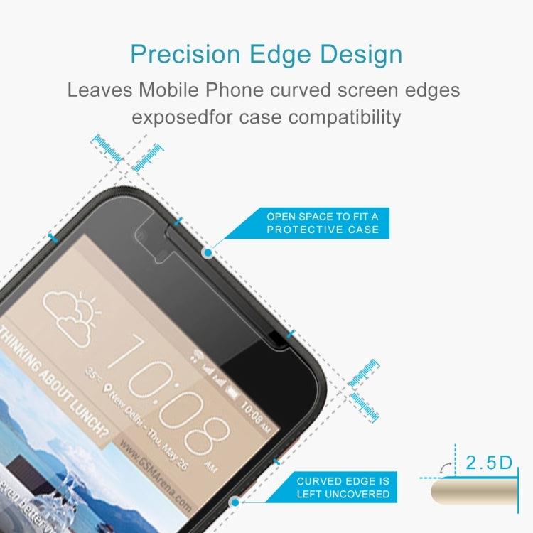 2 PCS 0.26mm 9H 2.5D Tempered Glass Film for HTC Desire 830